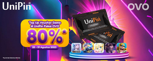 Top Up Voucher Game di UniPin Pakai OVO, Dapatkan Cashback 80% OVO Points Hingga Rp9.000!